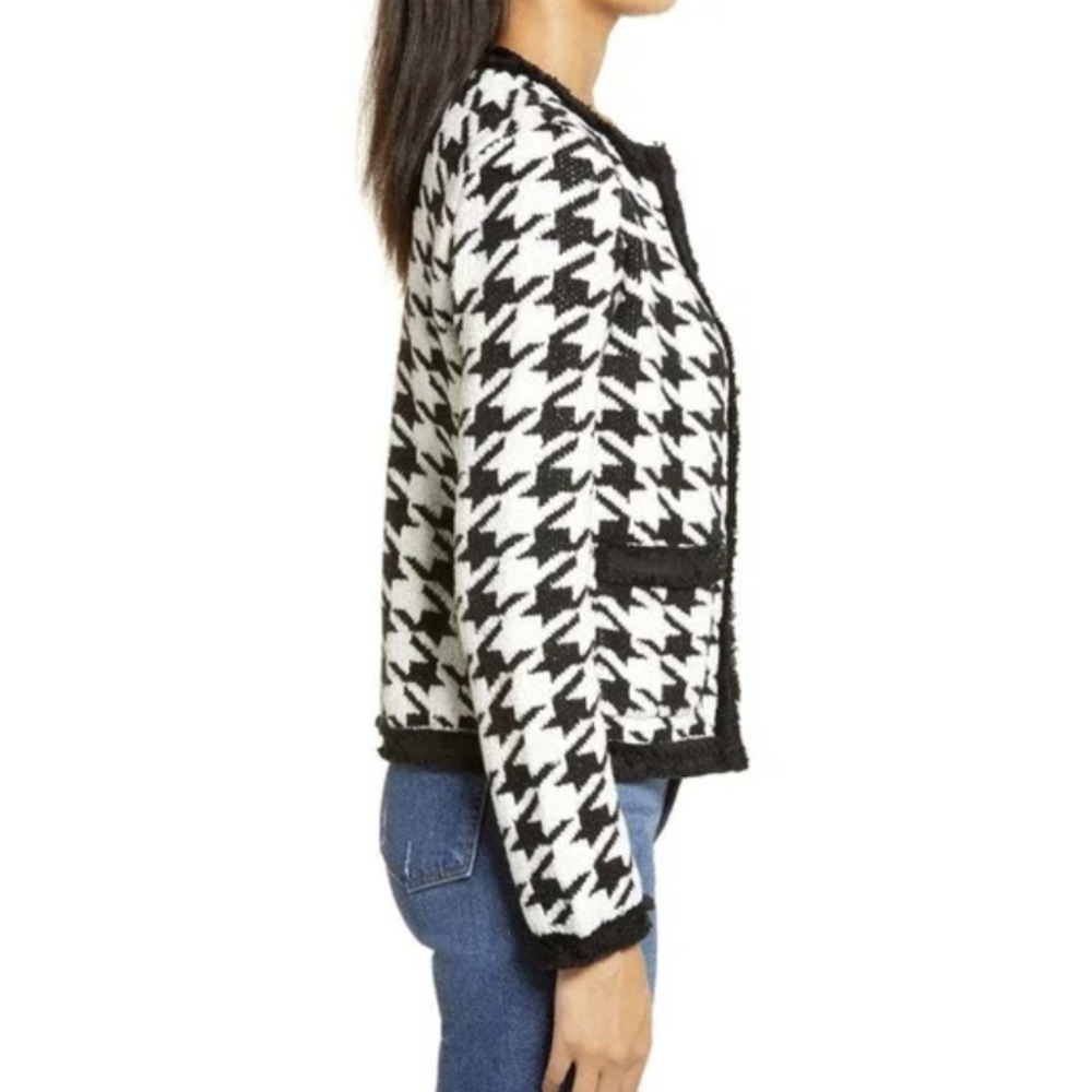 Halogen Marl Houndstooth Knit Jacket - image 3